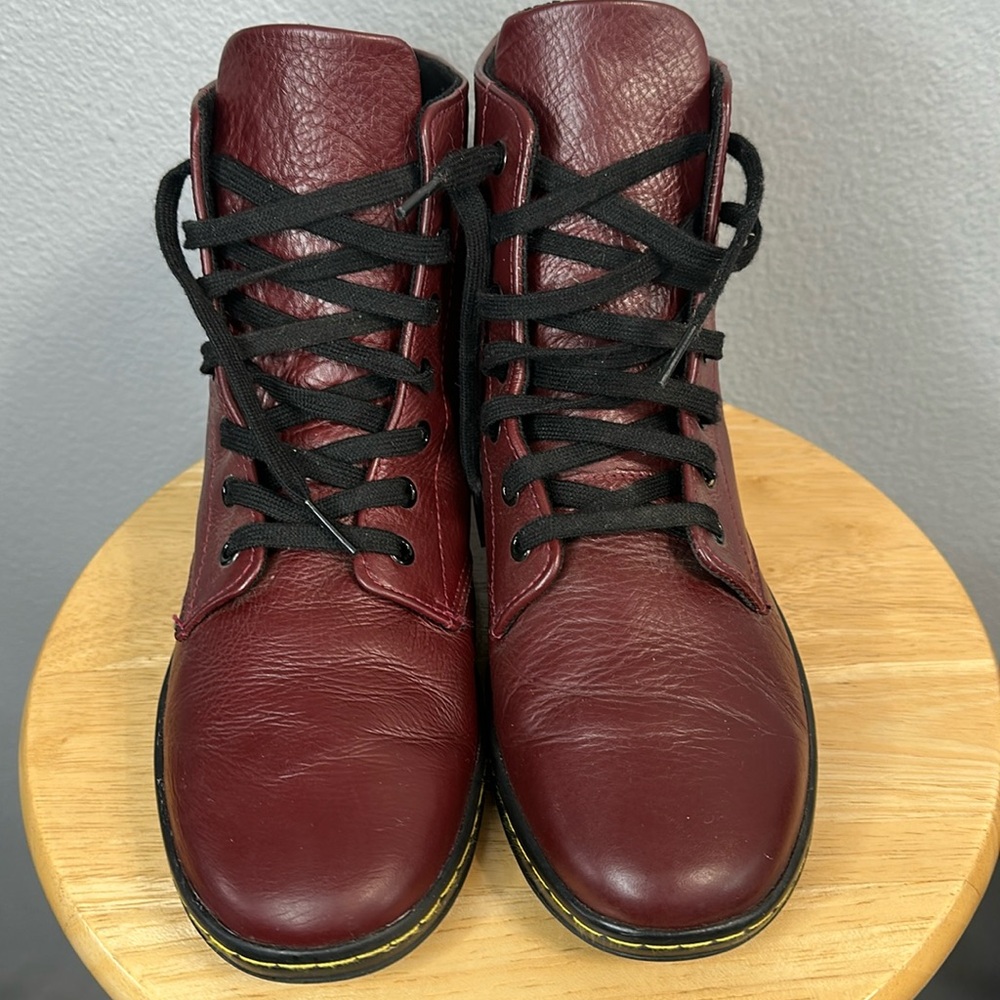 Dr. Martens Leyton Oxblood Maroon Red Boots